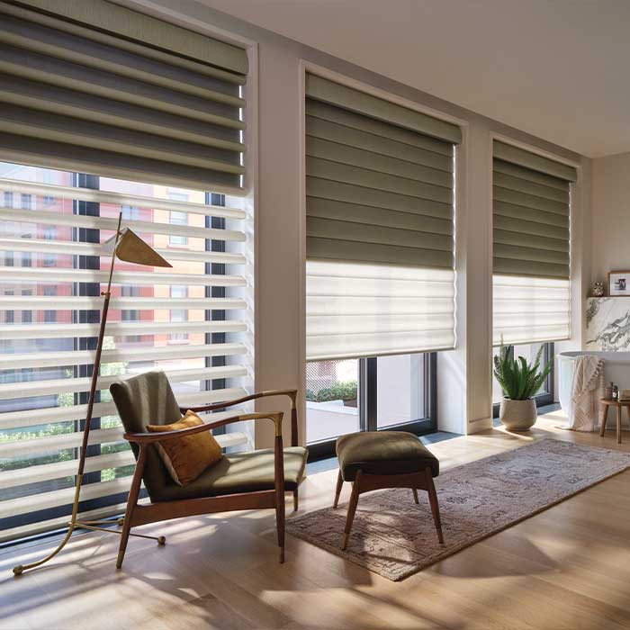 pirouette shades bedroom open closed partial