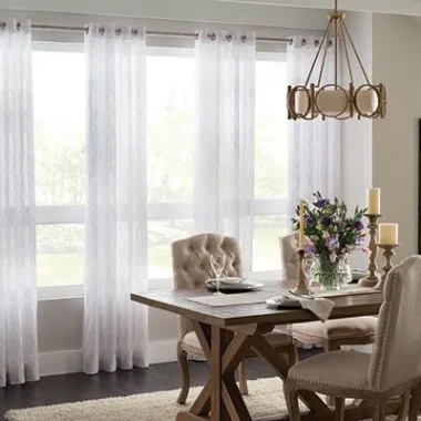 window coverings for large windows dining room draperies