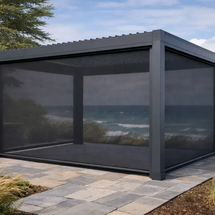 wind resistant shades on the shoreline