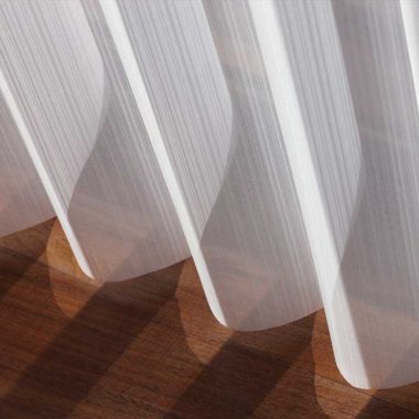 hunter douglas luminette fabric bottom detail
